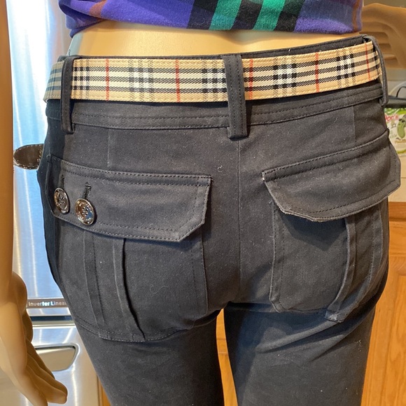 Burberry Nova Check Black Capri Jeans🔥🖤 RARE/Upscale Detailng🔥26” Waist/SMALL - Picture 12 of 12